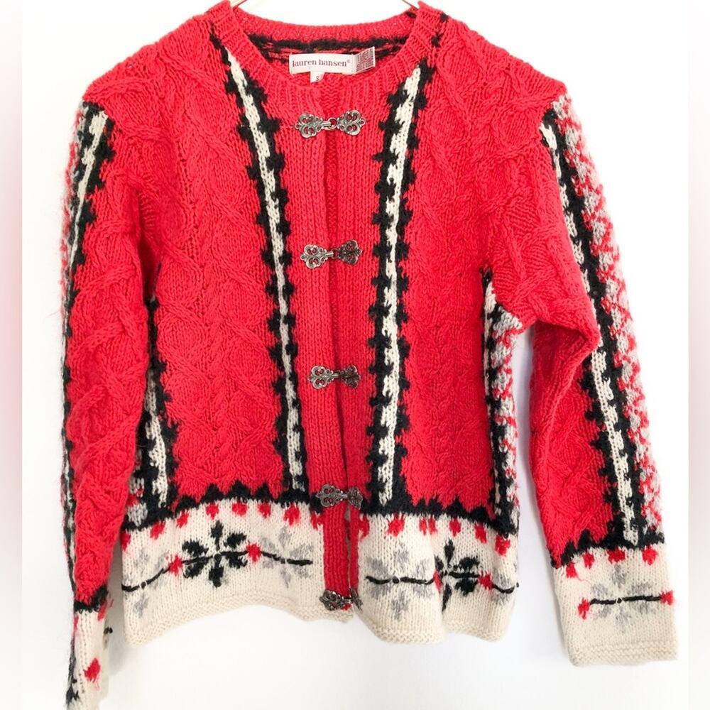 Lauren Hansen Vintage Wool Blend Sweater Fair Aisle Sweater Small